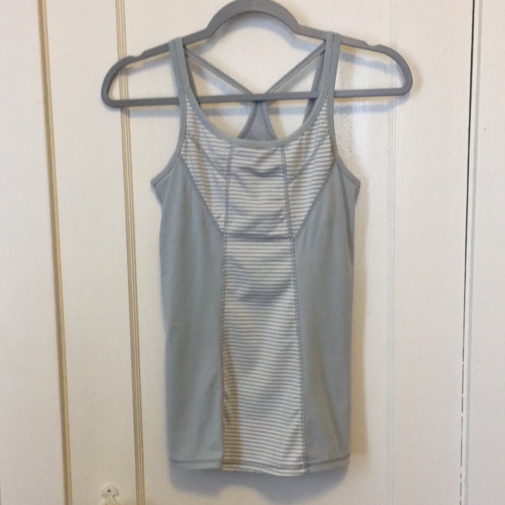 Kyodan XS Workout Tank w/shelf bra Gray/White
